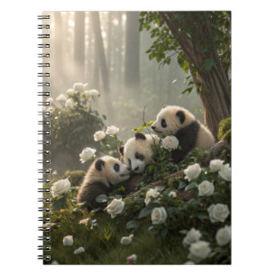 Three Cute Pandas Notebook