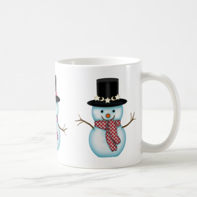 Three Cute Snowmen Christmas Mug (Right)