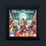 Three Cute Teddy Bears Merry Christmas  Gift Box<br><div class="desc">Make your holiday gifting special with our "Three Cute Teddy Bears Merry Christmas" gift box! Adorned with charming teddy bears in festive outfits,  this beautiful box is perfect for presenting your thoughtful gifts this Christmas.</div>