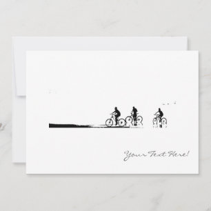 Three Cyclists Sketch All Purpose Invitation Card