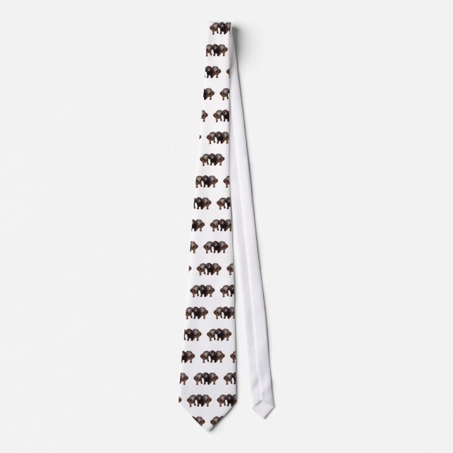 Three Dachshund Dogs Tie (Front)