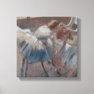 Three Dancers Preparing for Class Canvas Print