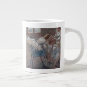 Three Dancers Preparing for Class Large Coffee Mug