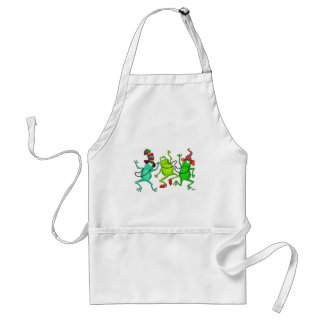 Three Dancing Frogs Standard Apron