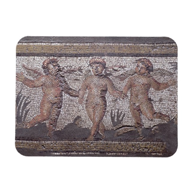 Three dancing putti accompanied by one playing the magnet (Horizontal)