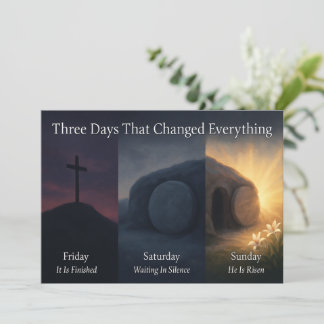 Three Days That Changed Everything Easter Card