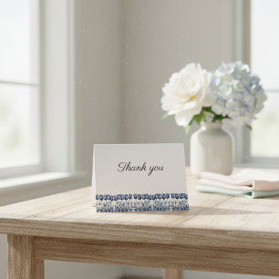 Three Delft Blue Tulips Thank You Card