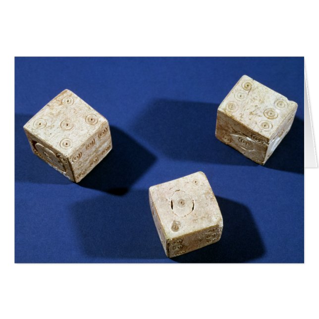 Three dice, from the acropolis at Osteria (Front Horizontal)