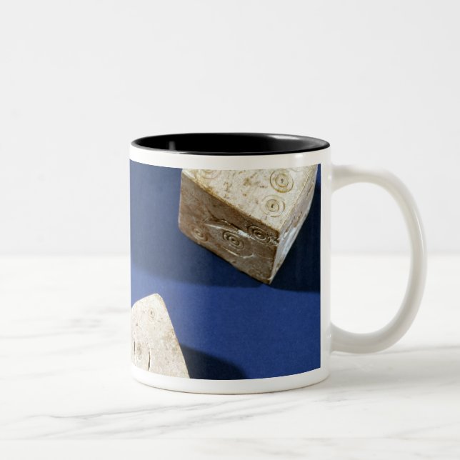 Three dice, from the acropolis at Osteria Two-Tone Coffee Mug (Right)