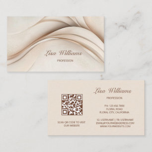 Three Dimensional Beige Abstract Business Card