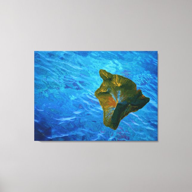 Three-Dimensional Big Island & Ocean Canvas Print (Front)