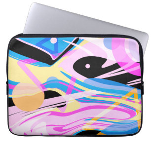 Three Dimensional Geometric Abstract Painting Laptop Sleeve