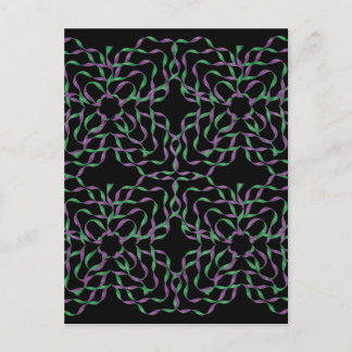 Three Dimensional Ribbons Calendar Postcard