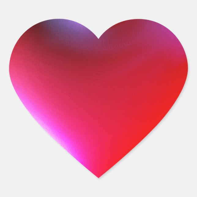Three Dimensional Style Heart Symbol Red Miami Sticker (Front)