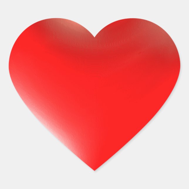 Three Dimensional Style Heart Symbol Red Sticker (Front)