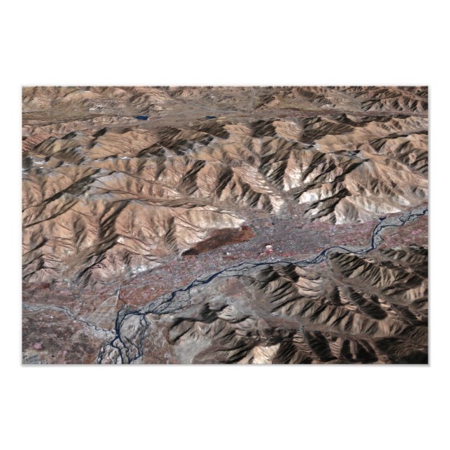 Three-dimensional view of the landscape photo print (Front)