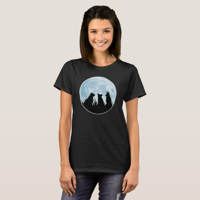 Three Dogs at Night T-Shirt (Front Full)
