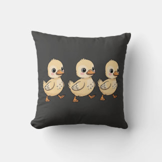 Three Ducklings Walking in a Row – Cute Cushion