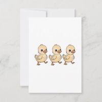 Three Ducklings Walking in a Row – Cute