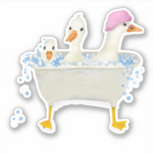 Three Ducks in a bubbly tub