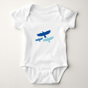 Three Eagles Flying (Blue) Baby Bodysuit