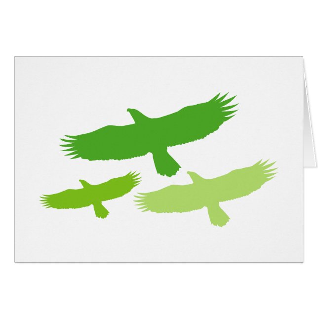 Three Eagles Flying (Green) (Front Horizontal)