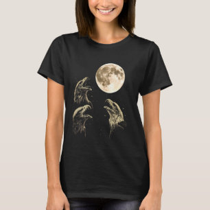 Three Eagles Howling At The Moon Funny Parody Eagl T-Shirt