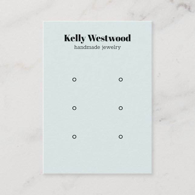 THREE EARRING HOLE SETS  BACK LOGO SOCIAL ICONS BUSINESS CARD (Front)