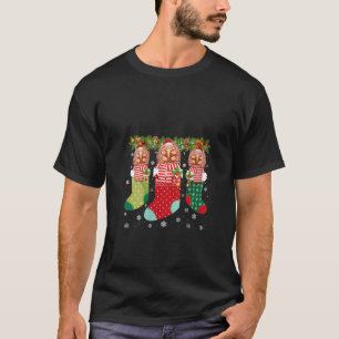 Three Echidna in Socks Funny Ugly Christmas Sweate T-Shirt