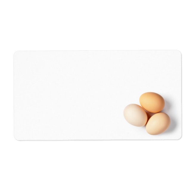 Three Eggs On White Background (Front)