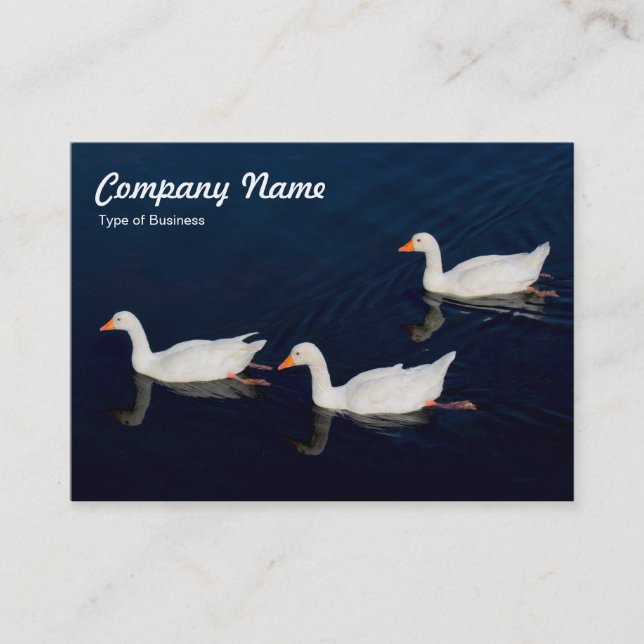 Three Emden Geese Business Card (Front)