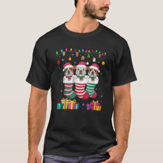 Three English Bulldog in Sock Funny Boys Girls Kid T-Shirt