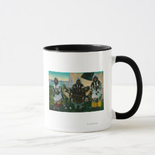 Three Eskimo Beauties and Sled ReindeerState Mug