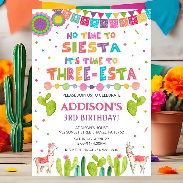 Three Esta Birthday Invitation (Creator Uploaded)