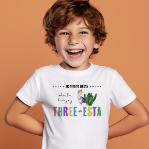 Three-Esta colorful 3rd Birthday Boy or Girl Toddler T-Shirt
