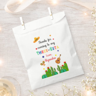 Three Esta Fiesta 3rd birthday party Favour Bags