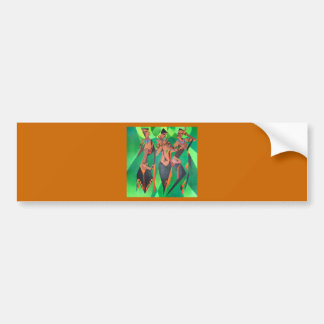 Three Ethnic Traditional Black Women Dancing Bumper Sticker