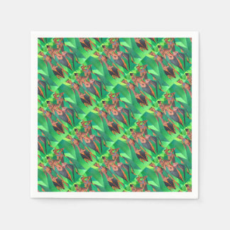 Three Ethnic Traditional Black Women Dancing Napkin