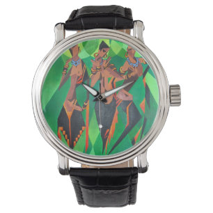 Three Ethnic Traditional Black Women Dancing Watch
