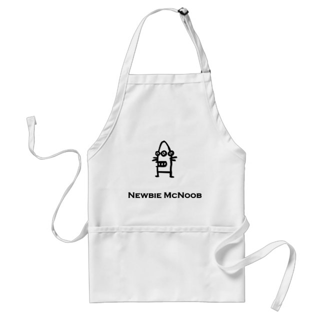 Three Eye Bot Newbie McNoob Standard Apron (Front)