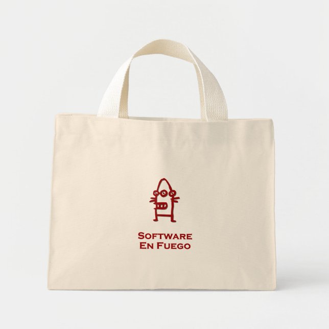 Three Eye Bot Software En Fuego Mini Tote Bag (Front)