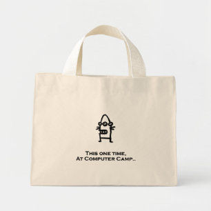 Three Eye Bot This One Time At Computer Camp Mini Tote Bag