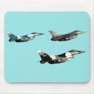 Three F16 Falcons Mouse Pad