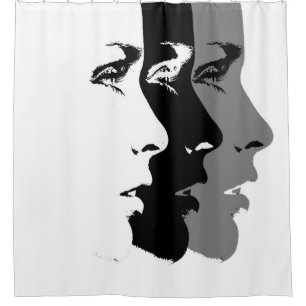 Three Faces Shower Curtain