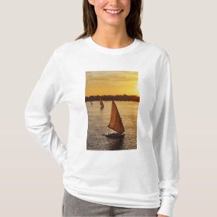 Three falukas with sightseers on Nile River at T-Shirt