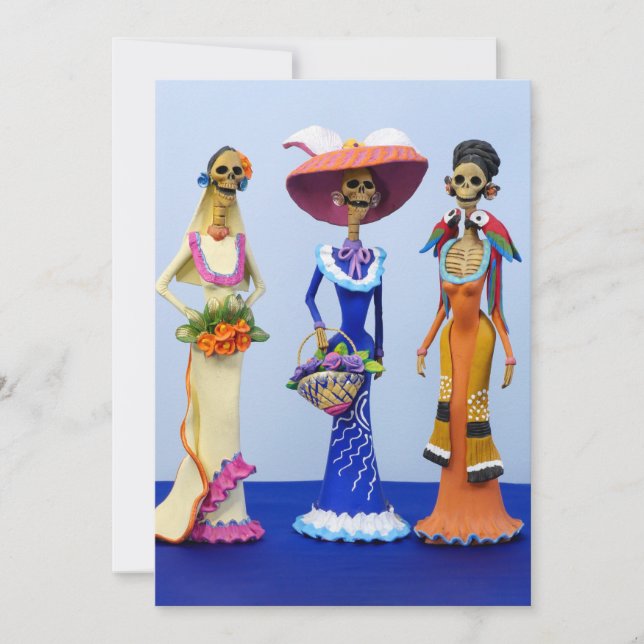 Three Fancy Catrinas Thank You Card (Front)
