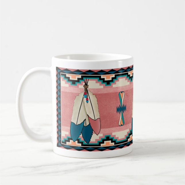 Three Feather Coffee Mug (Left)