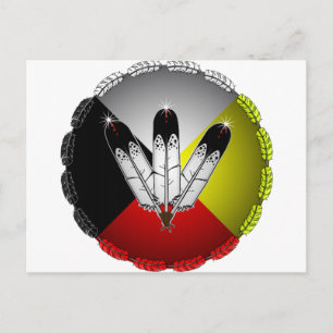 Three Feathers Postcard