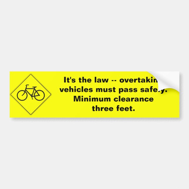 Three Feet Bumper Sticker (Front)