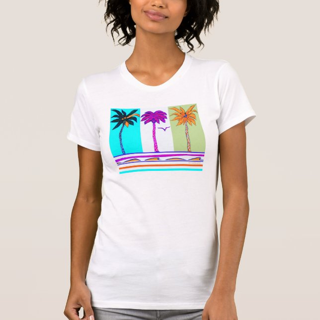 Three Festive Palms T-Shirt (Front)